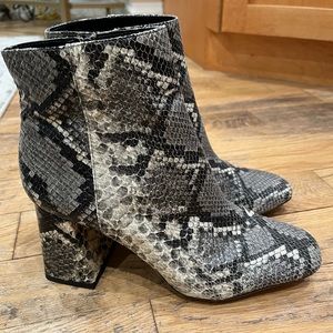 Sam Edelman Snake Print Booties—size 10